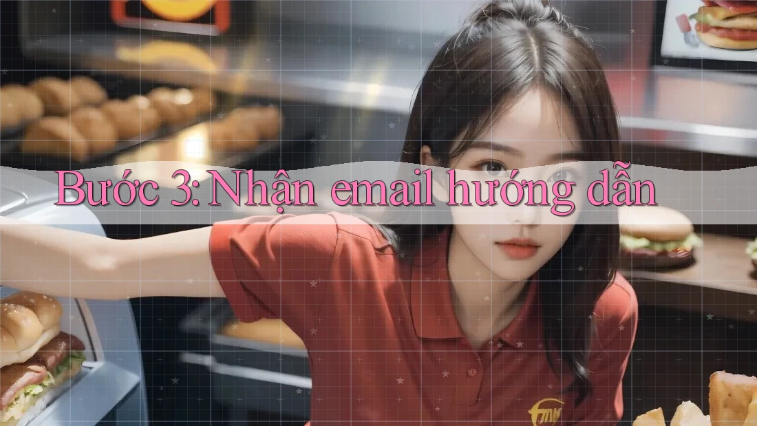 Bước 3: Nhận email hướng dẫn Bước 3: Nhận email hướng dẫn