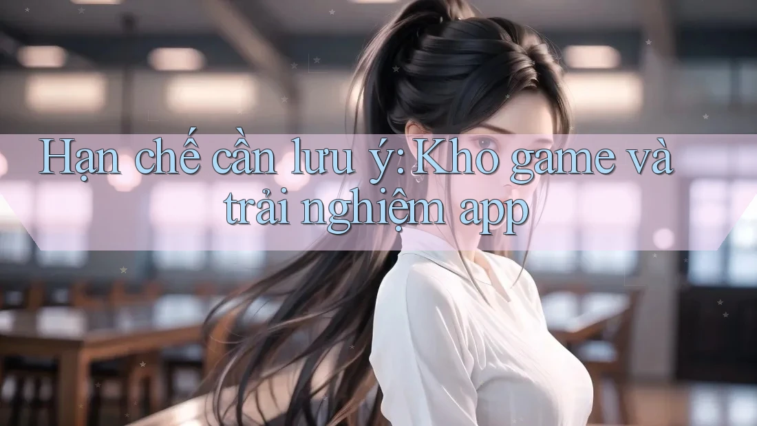 Hạn chế cần lưu ý: Kho game và trải nghiệm app Hạn chế cần lưu ý: Kho game và trải nghiệm app