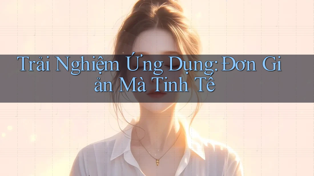 Trải Nghiệm Ứng Dụng: Đơn Giản Mà Tinh Tế